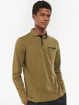 Image of Barbour L/s Corpatch Polo Shirt - Green Size M Men
