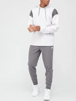 Image of Adidas Ribbed Tracksuit Mens - Grey