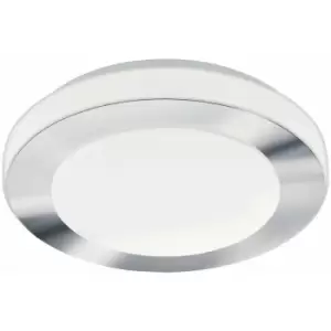 Image of Loops - Wall Flush Ceiling Light Colour White Chrome Shade White Plastic Bulb LED 11W