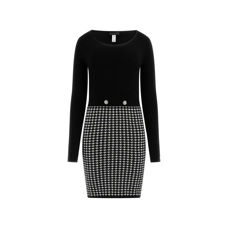Image of Guess Womens long sleeve dress Guess Gabriella Noir Female M