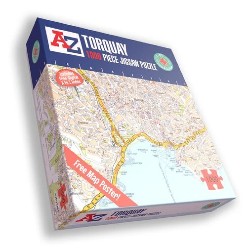 Image of A to Z A to Z Map of Torquay 1000 Piece Jigsaw Puzzle