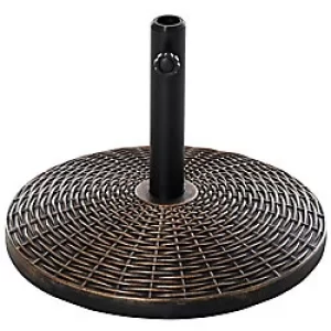Image of Outsunny Parasol Base 84D-044 Water proof Cement, Metal, HDPE Antique Bronze