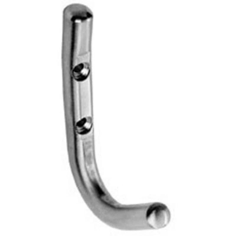 Image of Loops Slimline One Piece Coat Hook 55mm Projection Bright Stainless Steel Metallics