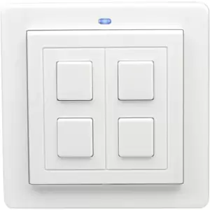 Image of LightwaveRF 3V 2 Gang Wire-free Switch - White Metal - JSJSLW221WH