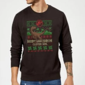Image of Jurassic Park Clever Girl Christmas Sweatshirt - Black