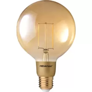 Image of Megaman 3W LED Gold Filament ES E27 Globe Very Warm White Dimmable - 146314