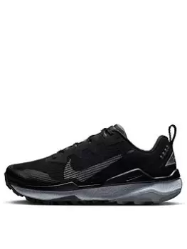 Image of Nike Wildhorse 8 Trainers - Black/Grey, Size 4, Women