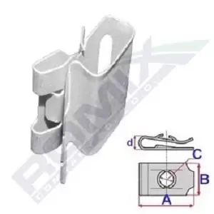 Image of ROMIX Clip C60585 MERCEDES-BENZ,E-Klasse Limousine (W211),C-Klasse Limousine (W203),C-Klasse Limousine (W204),E-Klasse Limousine (W212)