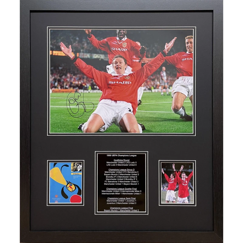 Image of AllStarSignings Ltd Ole Gunnar Solskjaer signed & framed Manchester Un Signed Photos One Size Red 40112208000