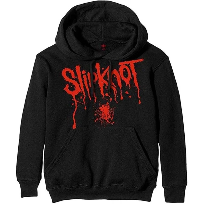 Image of Slipknot Mens Blood Splatter Pullover Hoodie in Black Size: Small Black Male S
