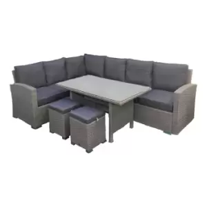 Image of Katie Blake Sandringham Grey KD Arm High Dining Set - Garden & Outdoor