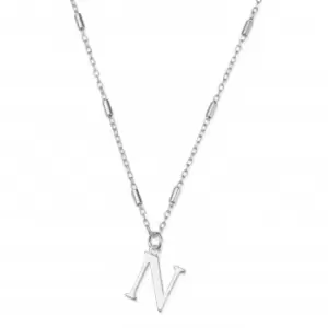 Image of Iconic Initial N Silver Necklace SNCC4040N
