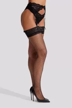 Image of Lace Top Fishnet Stocking