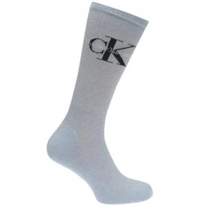 Image of Calvin Klein Calvin Mono Logo Crew Socks - Brgt/Chambray