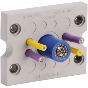 Image of Icotek KEL DPZ B25 Cable grommet Terminal max. 6.5mm Polyamide Elastomer Grey