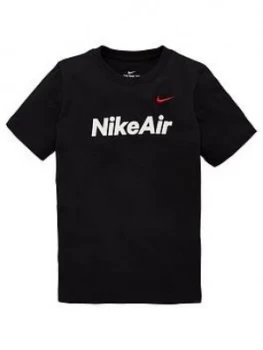 Image of Nike Sportswear Air Older Boys T-Shirt - Black/White