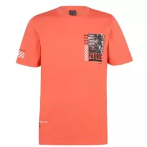 Image of Fabric Graphic T-Shirt - Orange