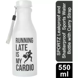 Image of Aquarius Sports Unbreakable Outdoor Fill And Go Water Bottle - 550ml White