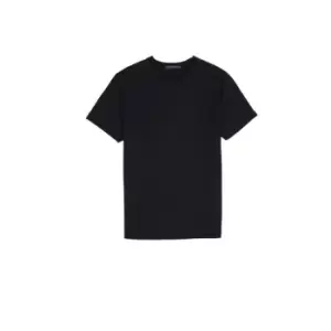 Image of French Connection Seersucker Jersey T-Shirt - Black