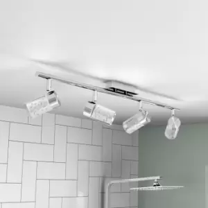 Image of Chrome Bathroom 4 LED Spotlight Bar