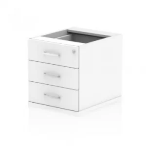 Image of Impulse Fixed Pedestal 3 Drawer White