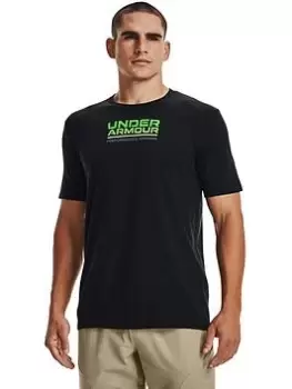 Image of Under Armour Multi Colour Box Logo Short Sleeve T-Shirt - Black, Size S, Men