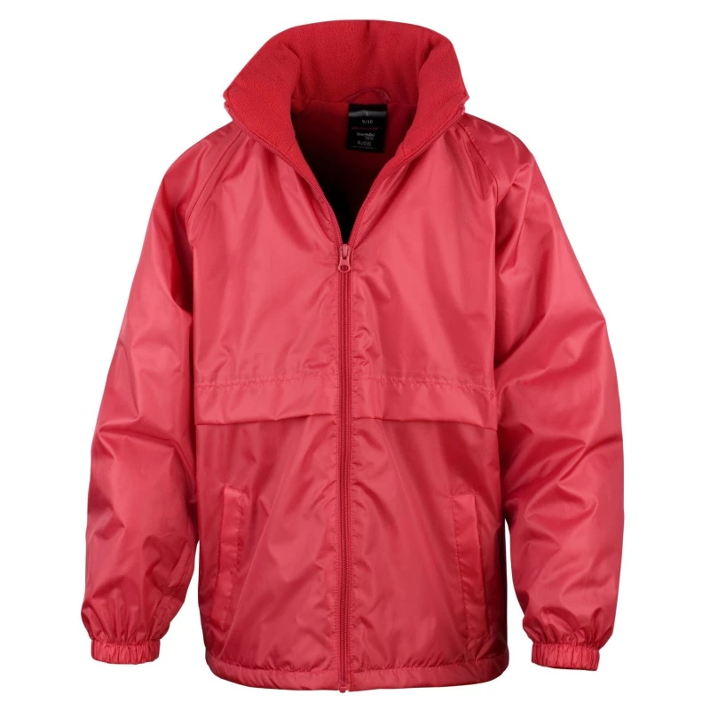 Image of Result Core Microfleece Lined Jacket in Red Size: 3-4 Years Red Unisex 3-4 Years