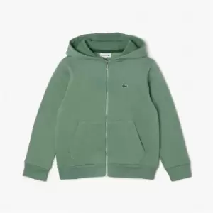 Image of Lacoste Junior Boys Basic Zip Hoodie - Green