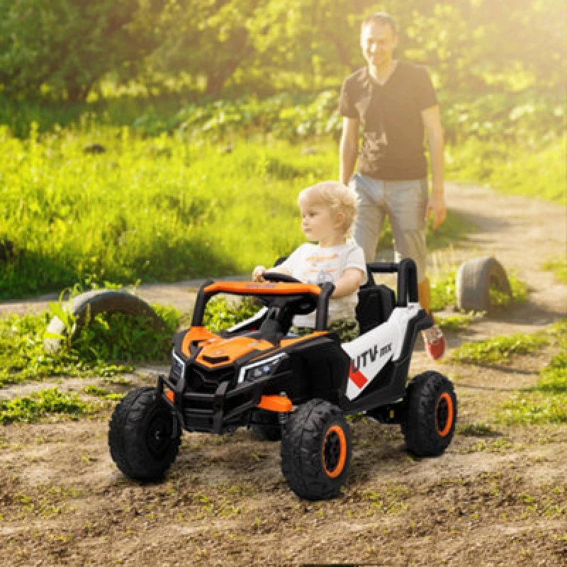 Image of AIYAPLAY Kids Electric Car with Remote Control for Ages 3-5 Years, Orange 370-403V70OG