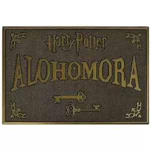 Image of Harry Potter Alohomora Rubber Door Mat (One Size) (Copper/Black) - Copper/Black