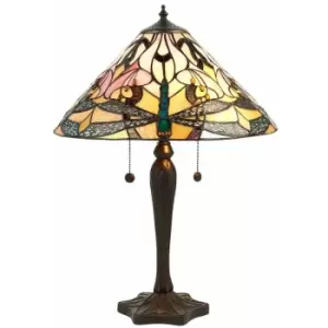 Image of Lamp 2 bulbs Ashton, glass and resin