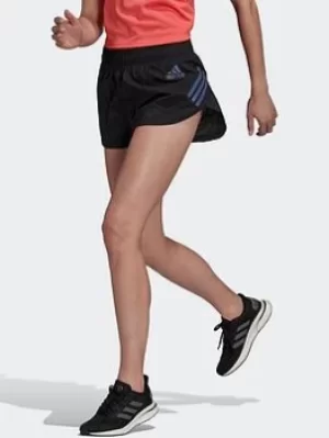Image of adidas Adizero Running Split Shorts, Black, Size S, Women