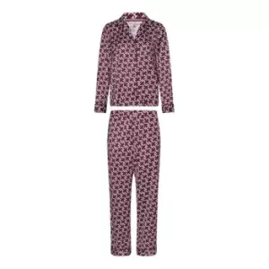 Image of Tommy Bodywear Long Sleeve Pj Set Monogram - Red