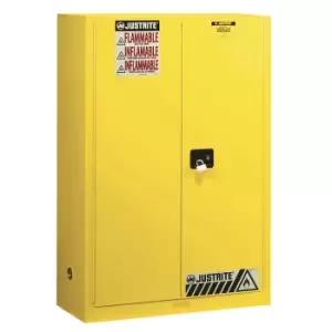 Image of Justrite FM safety cupboards, HxWxD 1651 x 1092 x 457 mm, manual doors, for water hazardous media, yellow