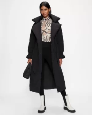 Image of Long Belted Puffer Jacket