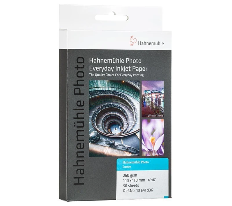 Image of HAHNEMUEHLE Luster 260 100 x 150 mm Semi-Gloss Photo Paper - 50 Sheets 4011367098490