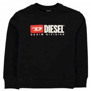 Image of Diesel Junior Boys Division Crew Sweatshirt - Black K900