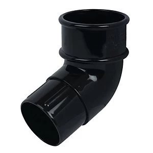 Image of FloPlast RBM2B MiniFlo Round Downpipe Offset Bend - Black 112.5 Deg x 50mm