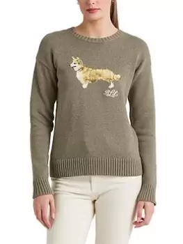 Image of Lauren by Ralph Lauren Aydin Jumper, Grey, Size L, Women