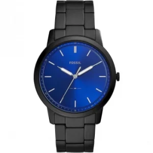 Image of Mens Fossil The Minimalist Blue Dial Watch FS5308