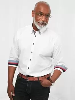 Image of Joe Browns Dapper Double Collar Shirt - White Size M Men