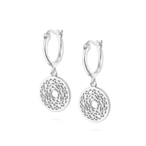 Image of Daisy London Jewellery 925 Sterling Silver Crown Chakra Earrings Sterling Silver
