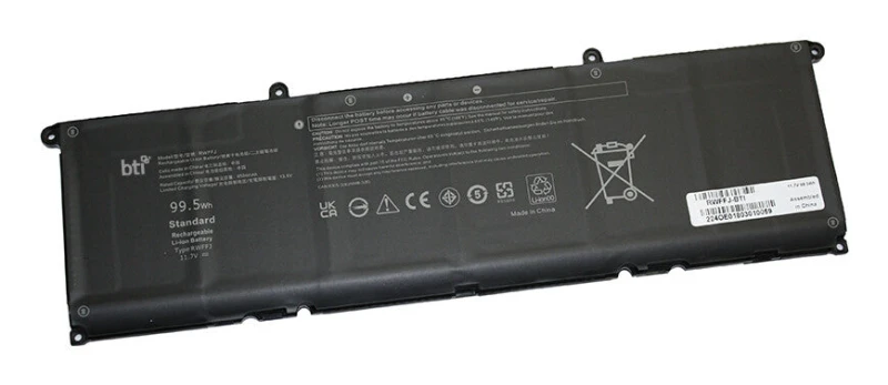 Image of BTI BTI 6 cell RWFFJ replacement battery for DELL XPS9640-7097SLV-PUS XPS 9640 XPS 16 9640 RWFFJ-BTI