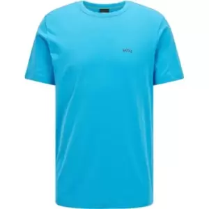 Image of Boss Curved T Shirt - Blue