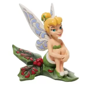 Image of Disney Traditions 6010874 Tinkerbell On Holly Leaf - P01490