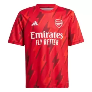 Image of adidas Arsenal Pre Match Shirt 2023 2024 Juniors - Red