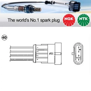 Image of 1x NGK NTK Oxygen O2 Lambda Sensor OZA341-BB1 OZA341BB1 (0036)