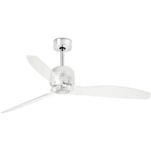 Image of Faro DECO Chrome Ceiling Fan LED With DC Motor