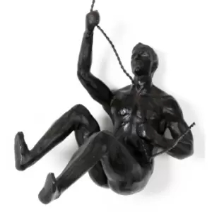 Image of Abseiling Man Looking Up Ornament Black