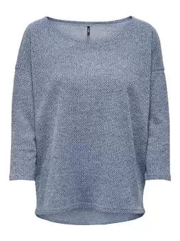 Image of ONLY Oversize 3/4 Sleeved Top Women Blue